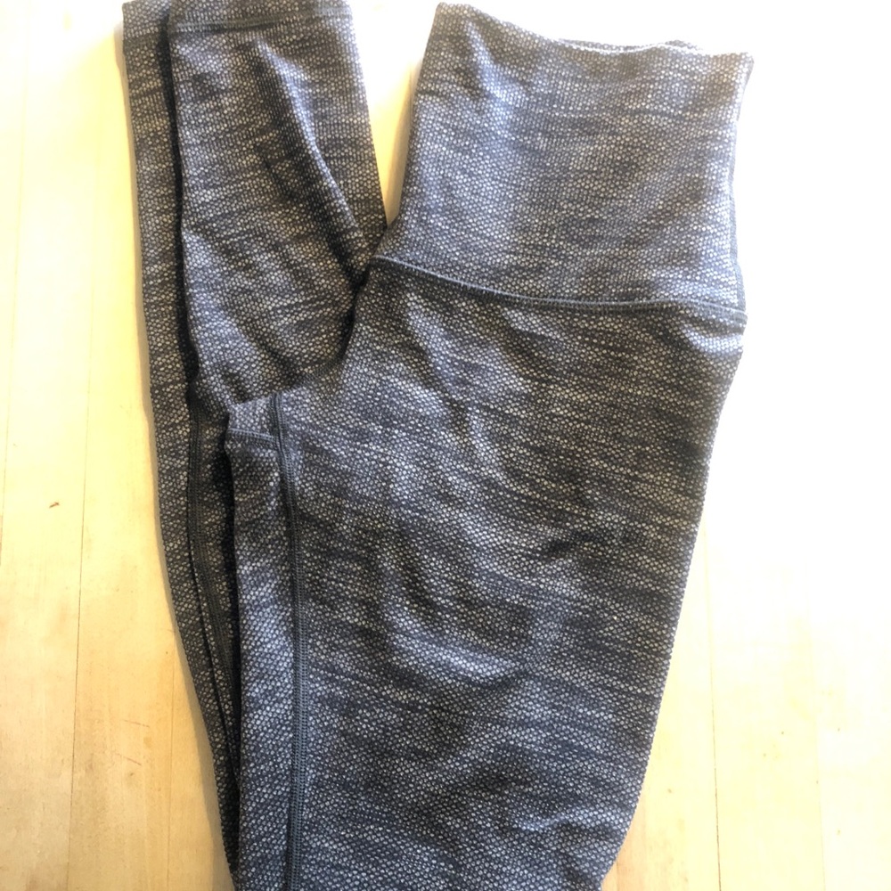 Lululemon grey stripe high waisted legging